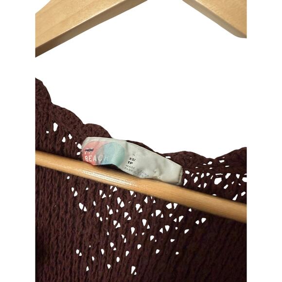 Free People Beach XS Mykonos Open Knit Crochet‎ Sweater Dress Boho Festival - Picture 4 of 5